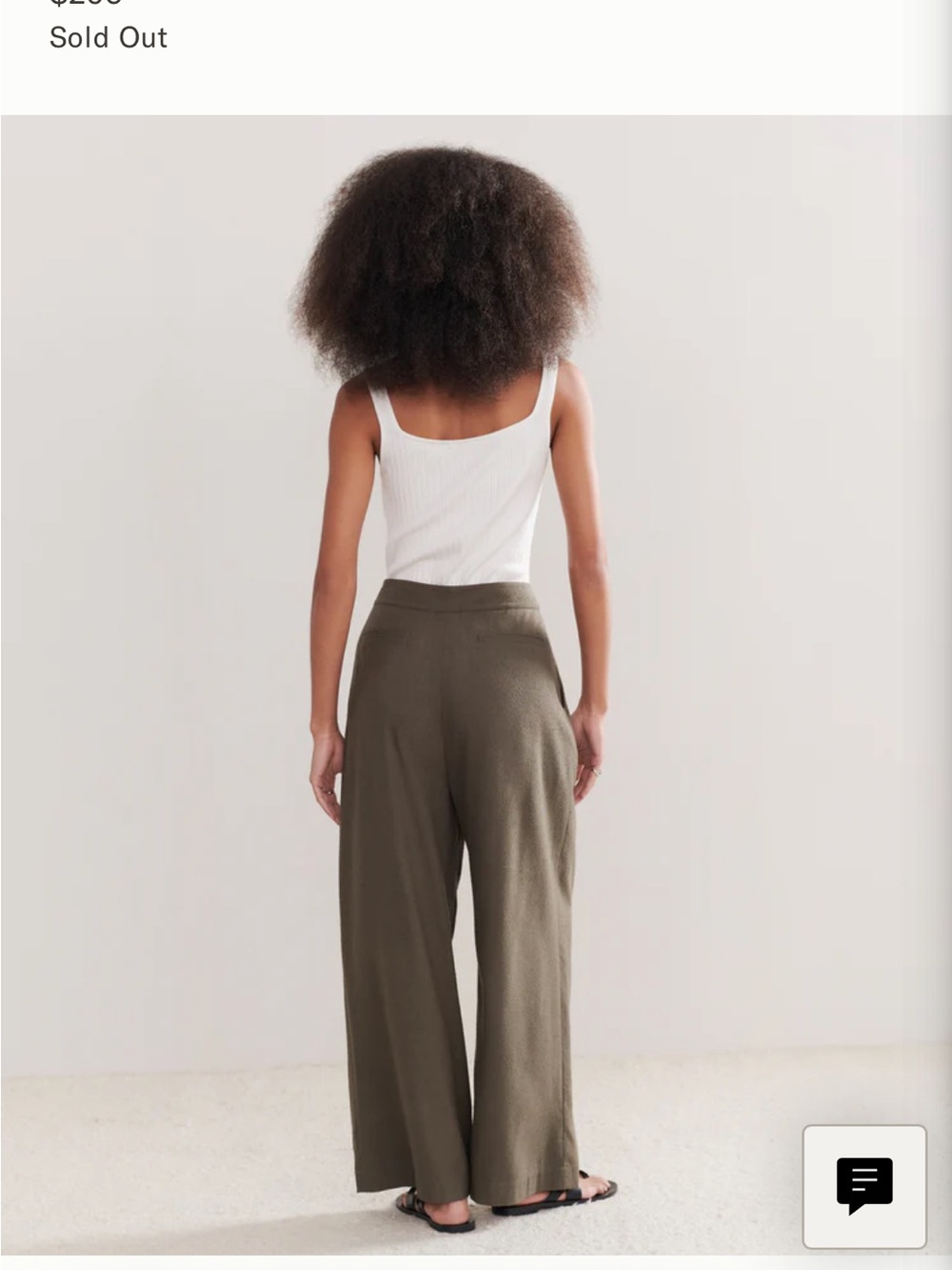 Jenni Kayne relaxed trousers, 100% raw silk, olive green. Like new - Picture 3 of 6